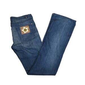 7 For All Mankind Womens 27 Bootcut Flower Patch Jean